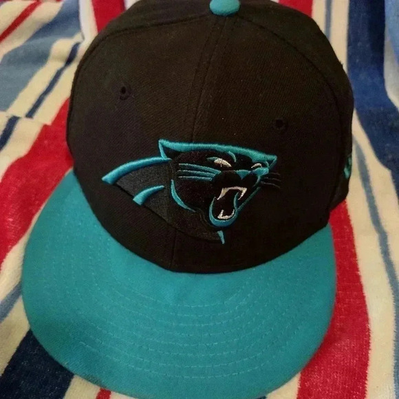 NFL Football Carolina Panthers Embroidered Logo 59Fifty New Era Hat Adjust YOUTH - Picture 1 of 5